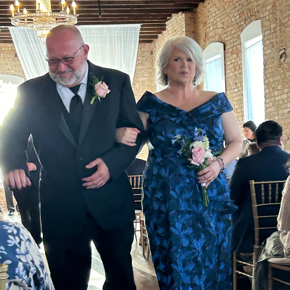 Adrianna Papell Blue Floral Dress